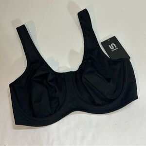 Syrokan Black Underwire Plus Size Sports Bra Size 38DD NWT